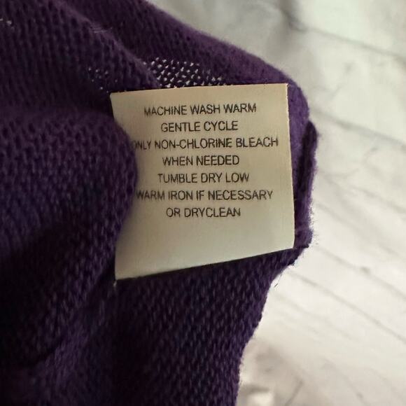 Jennifer Lopez Purple Sleeveless Cardigan with Belt, Medium, NWT - Picture 6 of 6